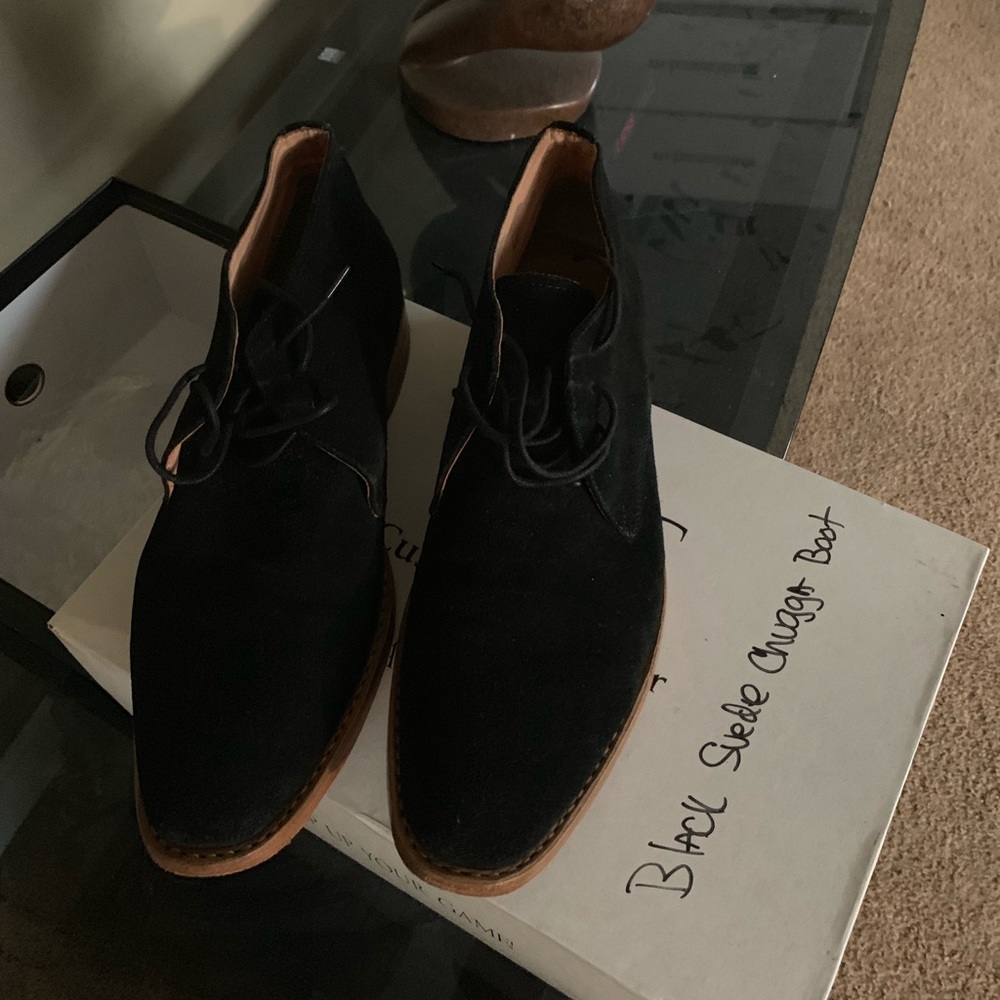 Black Suede Chugga Boot Custom Made